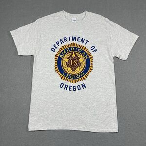 Department Of Oregon Mens T Shirt Medium Gray US America Legion Official Seal
